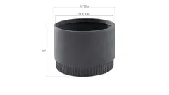Harvest Planter, Large, Dark Gray
