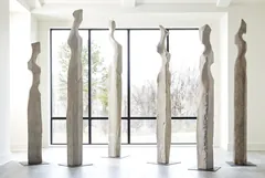 Cast Women Sculptures, E , Colossal, Roman Stone
