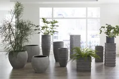 June Slim Planter, Raw Gray, SM