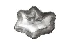 Cast Onyx Bowl, Silver Leaf, Small