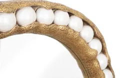 Pearl Mirror, Gold Leaf, Round