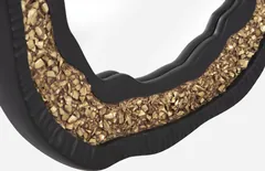 Geode Mirror, Black And Gold, Matte