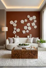 Oviferum Succulent Wall Art, White Stone