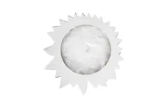 Dahlia Flower Wall Art, Gel Coat White