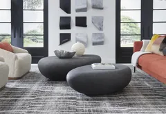 River Stone Coffee Table, Charcoal Stone, Small