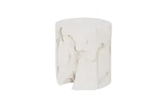 Slice Stool, Round, White Stone