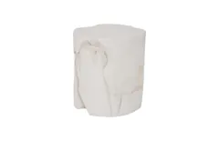 Slice Stool, Round, White Stone