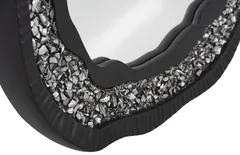 Geode Mirror, Black And Silver, Matte