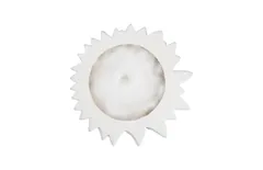 Dahlia Flower Wall Art, White Stone