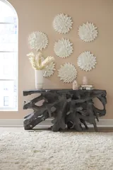 Dahlia Flower Wall Art, Gel Coat White
