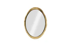 Broken Egg Mirror, Black and Gold Leaf