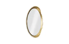 Broken Egg Mirror, Black and Gold Leaf