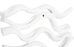 Vine Wall Tile, Matte White, Set of 4