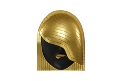 Fashion Faces Wall Art, Large, Her Left Wave, Black and Gold