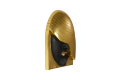 Fashion Faces Wall Art, Large, Her Left Wave, Black and Gold