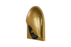 Fashion Faces Wall Art, Large, Her Left Wave, Black and Gold