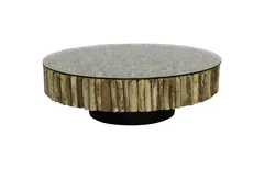 Manhattan Coffee Table, Round, with Glass