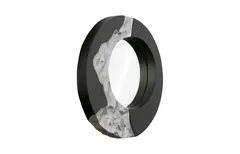 Mercury Mirror, Black, Silver Leaf