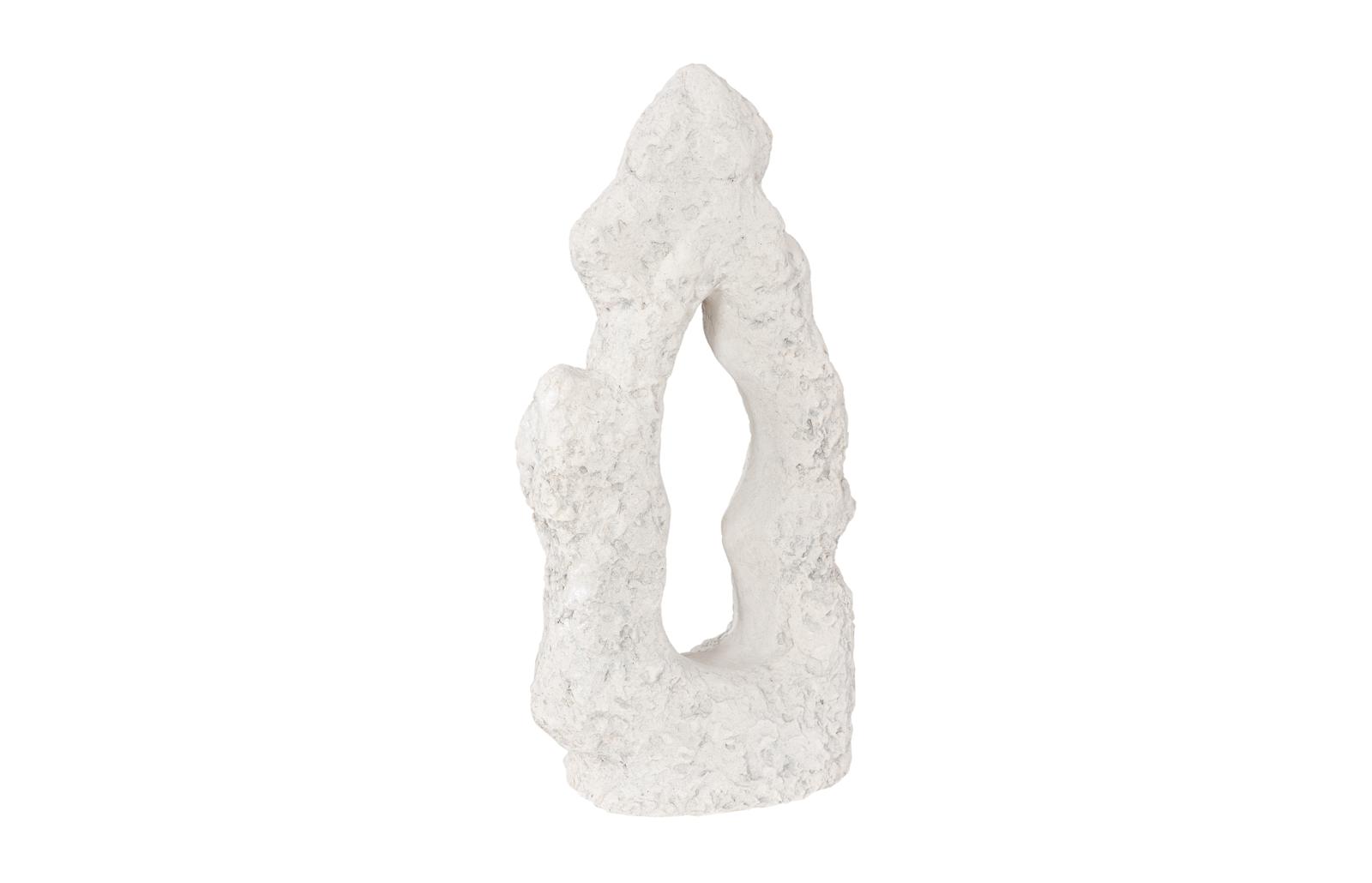 Cast Stone Table Top Sculpture, Single Hole, Roman Stone