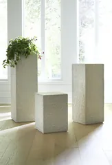 String Theory Pedestal, White Stone, Medium