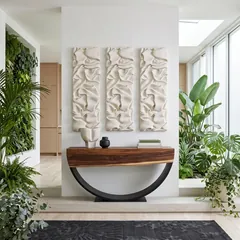 Arc Console Table, Natural, Double Sided