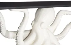 Octo Framed Console Table, Wood Frame, White
