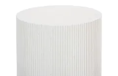 Groovy Side Table, White Stone