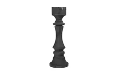 Rook Chess Sculpture, Cast Stone Black