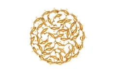 Koi Wall Art, Gold Leaf
