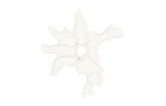 Contour Cast Root Flower Wall Art, White Stone