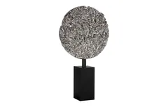 Cast Colossal Root On Stand Sculpture, Silver Leaf, KD