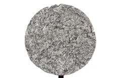 Cast Colossal Root On Stand Sculpture, Silver Leaf, KD
