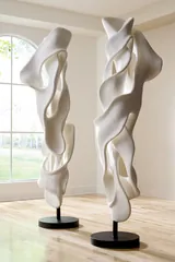 Cast Dancing Sculpture, Coupé, Faux Bleached