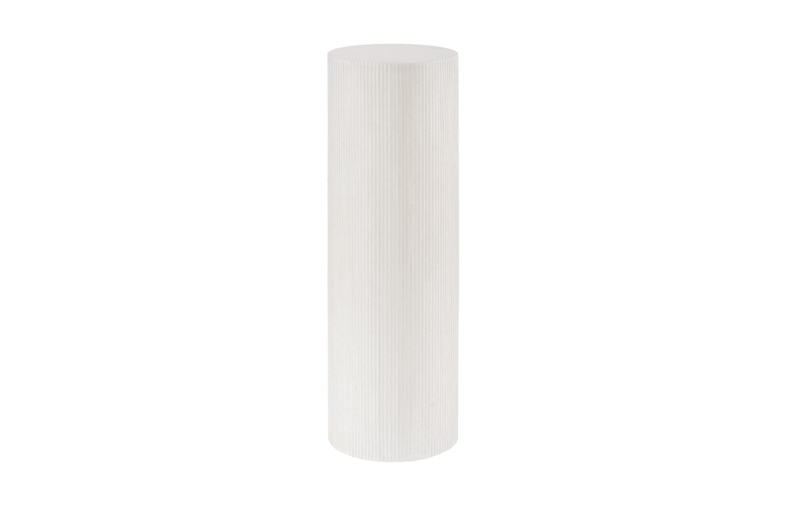 Groovy Pedestal, White Stone