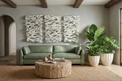 Converge Petrified Coffee Table, Rough, Cream