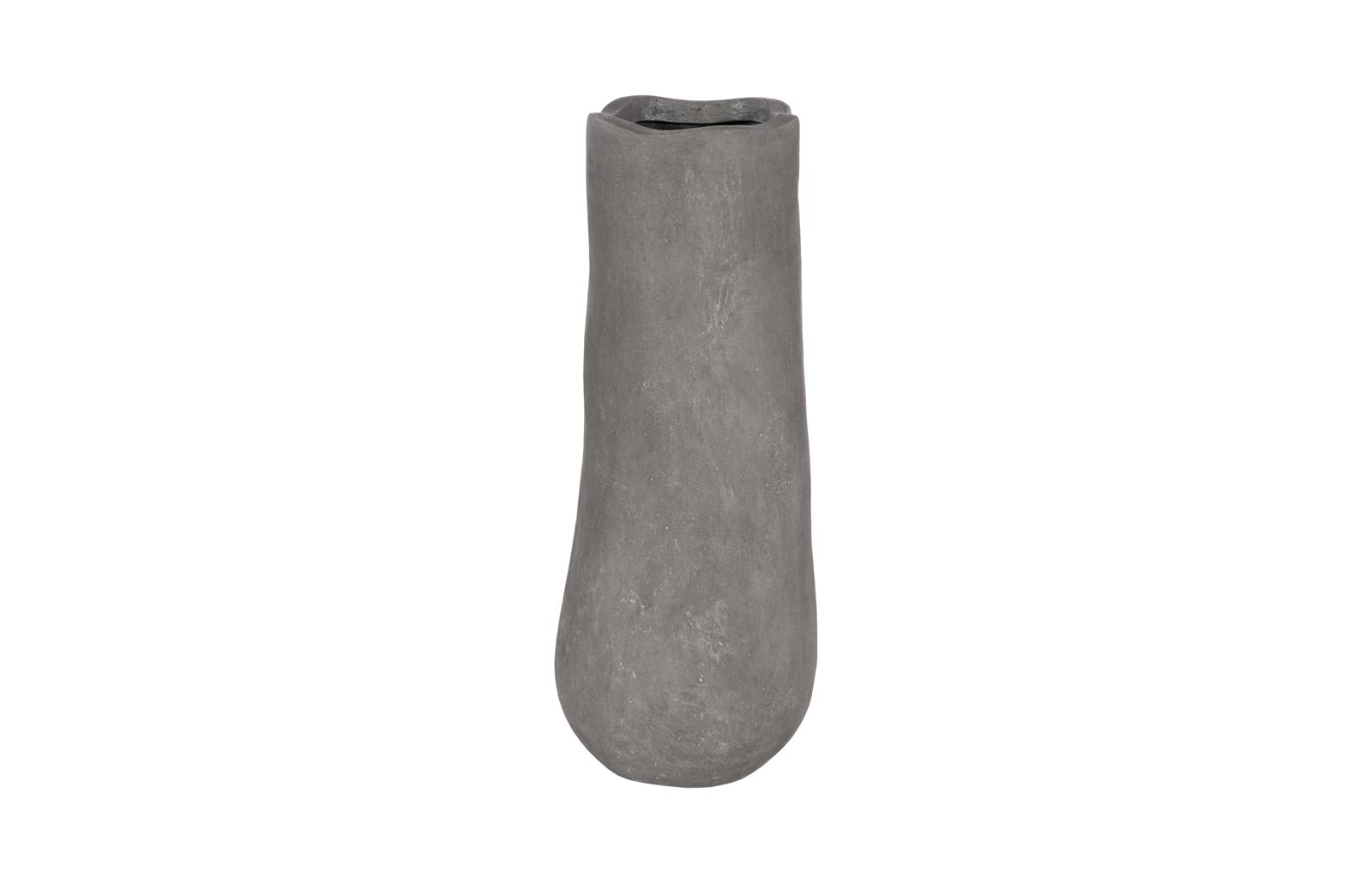 Organic Tall Vase, Gray