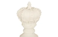 King Chess Sculpture, Cast Stone White, Small