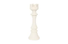 Rook Chess Sculpture, Cast Stone White, Small