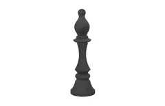 Bishop Chess Sculpture, Cast Stone Black, Small