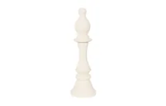 Bishop Chess Sculpture, Cast Stone White, Small