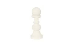 Pawn Chess Sculpture, Cast Stone White, Small
