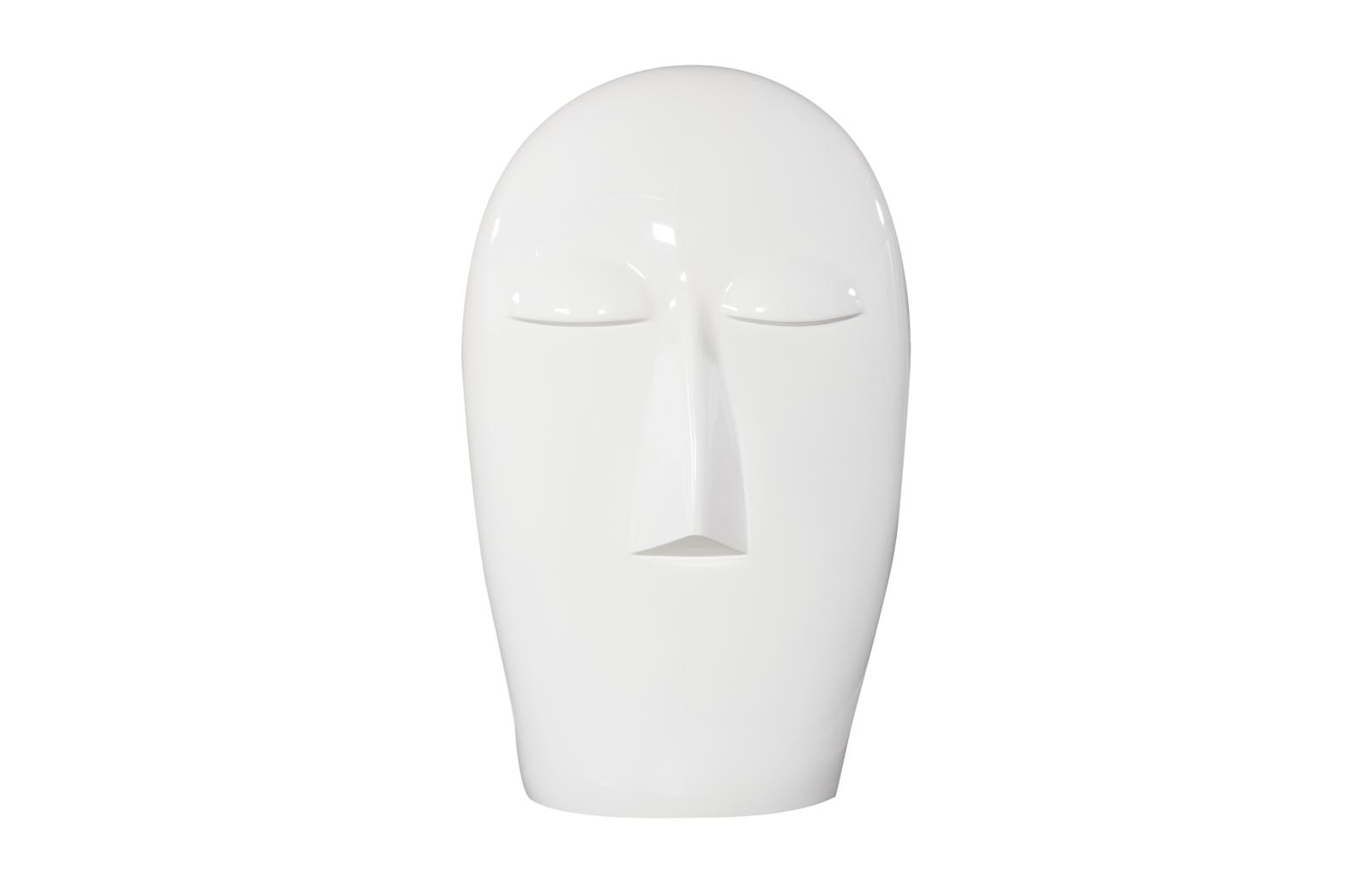 Emerging Face Sculpture, Gel Coat White, Small