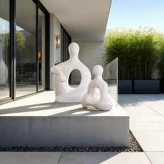Seated Sculpture, Gel Coat White
