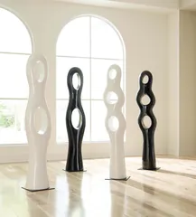 Double Circle Sculpture, Gel Coat Black