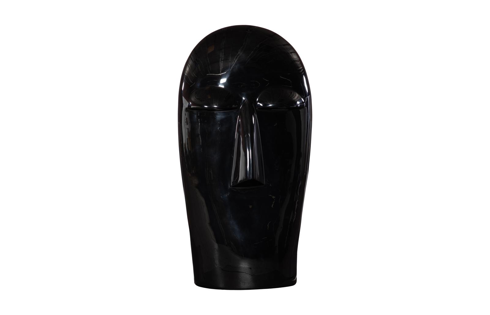Emerging Face Sculpture, Gel Coat Black, Large