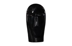 Emerging Face Sculpture, Gel Coat Black, Large