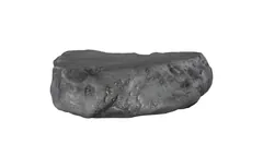 Cast Boulder Coffee Table, Charcoal Stone, Large