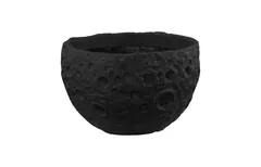 Crater Planter, Black Stone