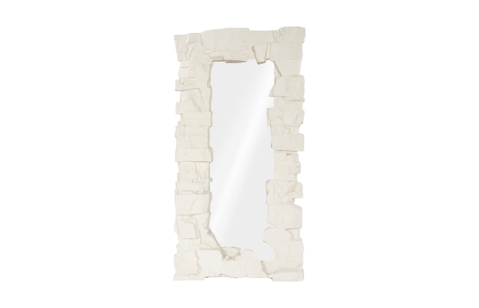 Rocky Ridge Dress Mirror, White Stone