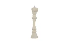 King Chess Wall Decor, Cast Stone White